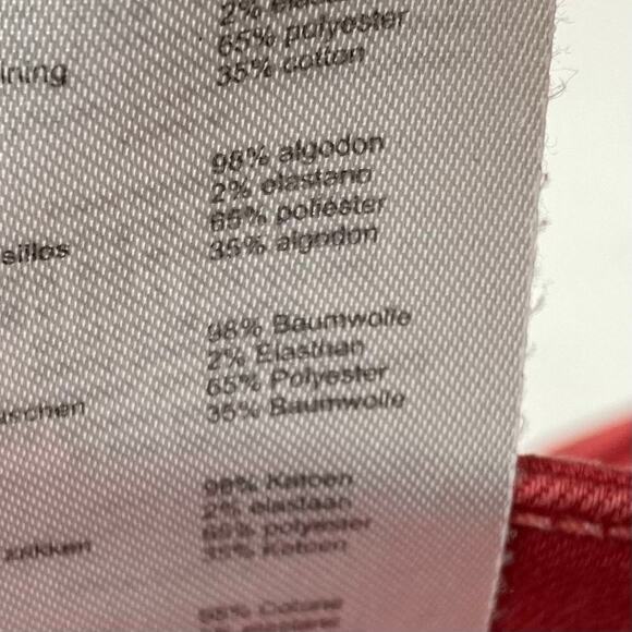 MAJE Broder Tomette Skinny Jean Sz XS Washed Red Pink - Picture 6 of 8